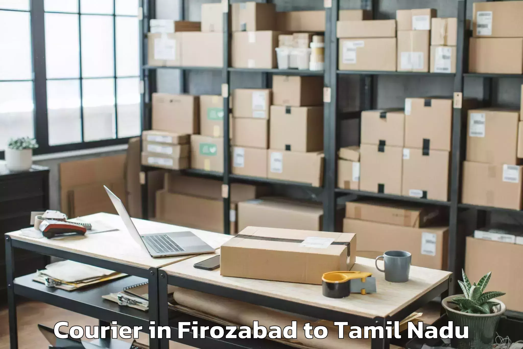 Affordable Firozabad to Poonamallee Courier